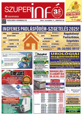 Nógrádi Szuperinfó 2025/44-45